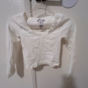 Sincerely Jules White Long Sleeve Crop Top
